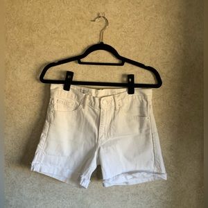 Gap white denim shorts